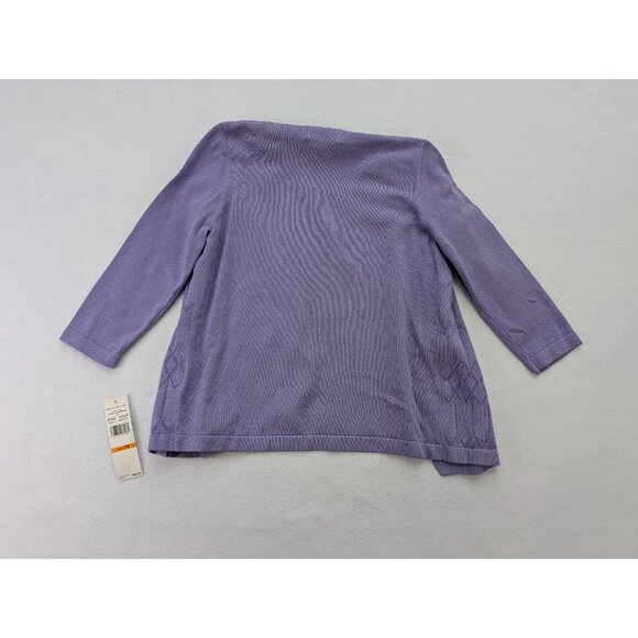Alfred Dunner Women's Sweater Size PS Purple 2-For Cardigan Twinset NEW - Picture 11 of 11